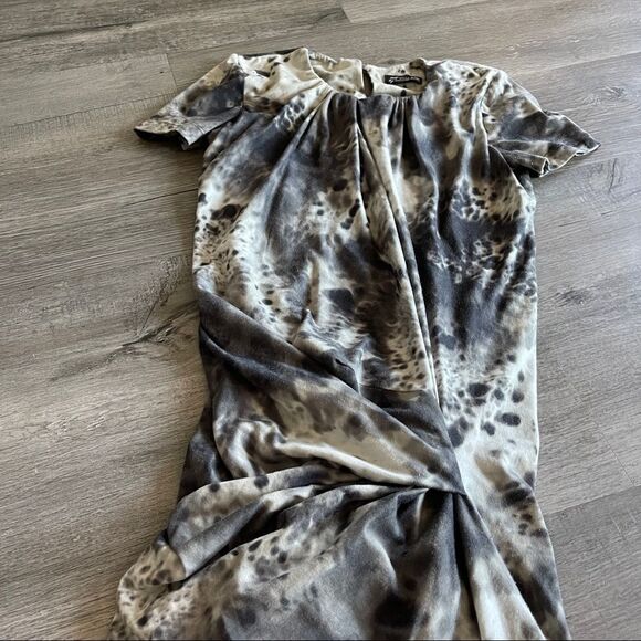 Torn By Ronny Kobo Short Sleeved Ruched Mini Dress – Size XS - Picture 3 of 7